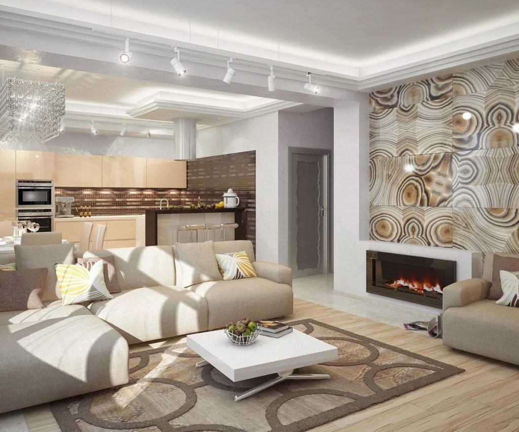 Дизайн интерьера: объединение малогабаритной кухни и гостиной